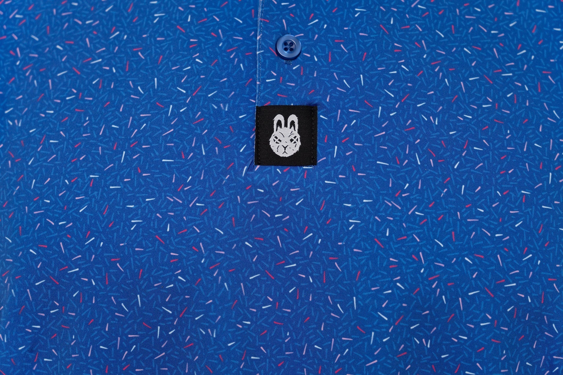 Detailed view of the collar and stitching on The Big Bang Golf Polo, showing premium craftsmanship and comfortable fit for golfers.