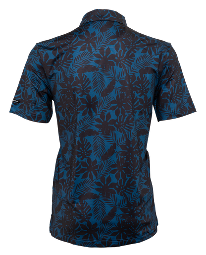 Back of The Villages golf polo, highlighting a sleek, minimalist design with breathable fabric for ultimate comfort and performance during your round.