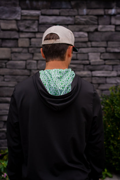 Back view of the Birds & Hoodies men’s golf hoodie by City Golf Collective, displaying the full design.