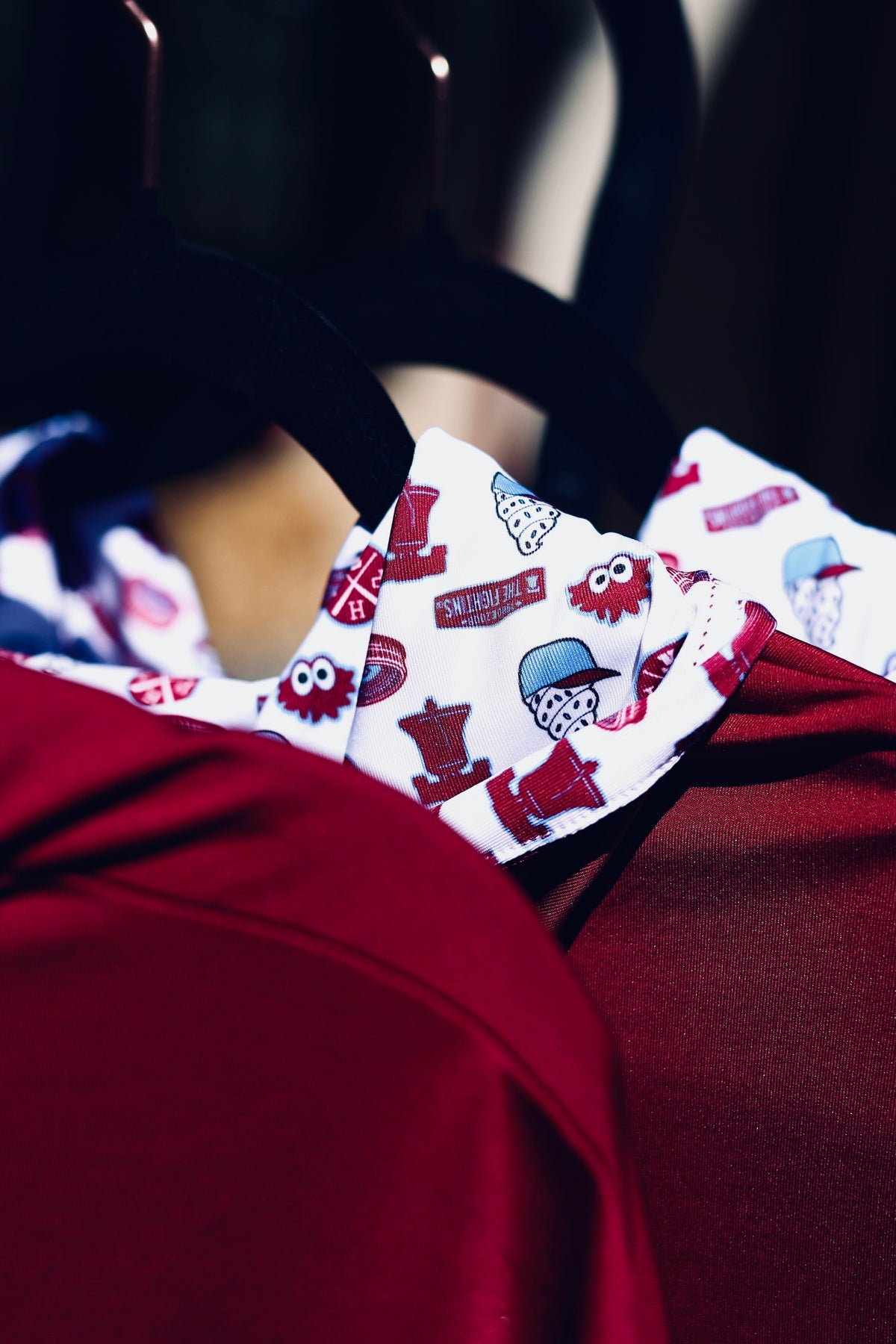 The Pattison Classic Hoodie custom hood lining with red, white and blue graphics by City Golf Collective.