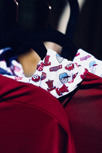 The Pattison Classic Hoodie custom hood lining with red, white and blue graphics by City Golf Collective.