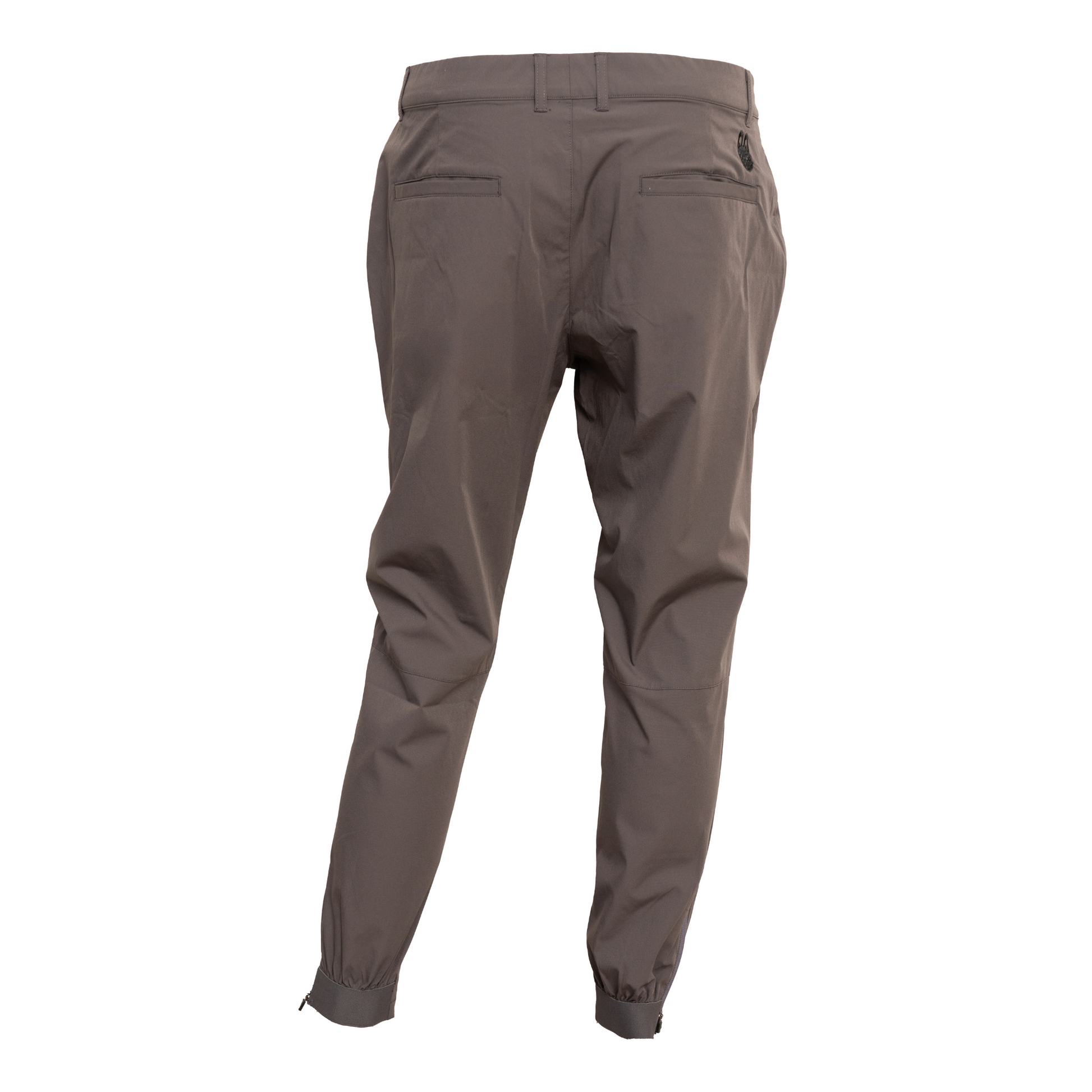 Back view of The Mulligan Grays golf joggers showing comfortable waistband and sleek design for active movement on and off the course