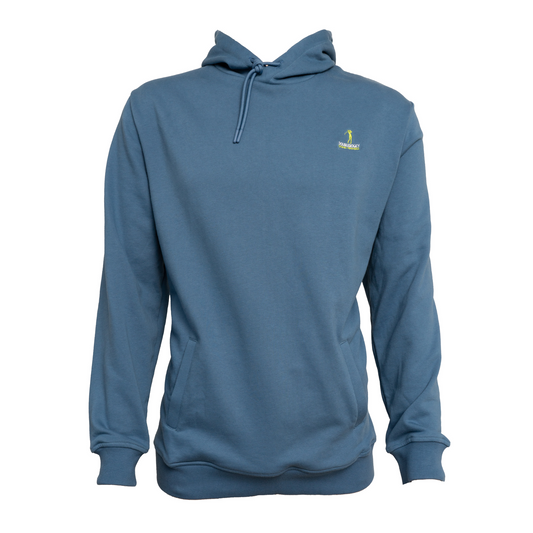 Front view of The Blue Birdie Hoodie – men’s premium golf hoodie designed for comfort, performance, and style on and off the course.